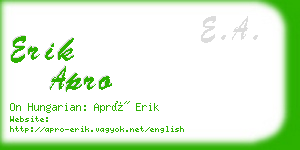 erik apro business card